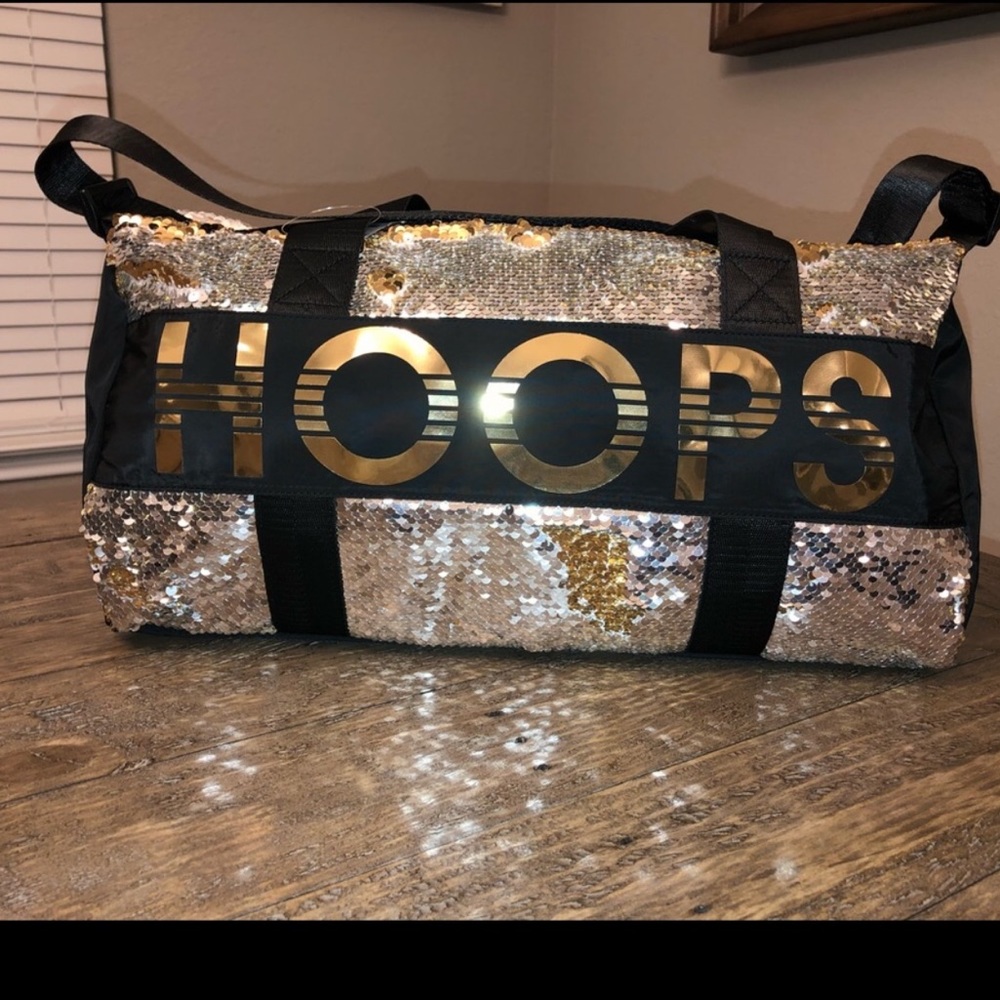 Justice basketball “Hoops” sequin duffle bag
